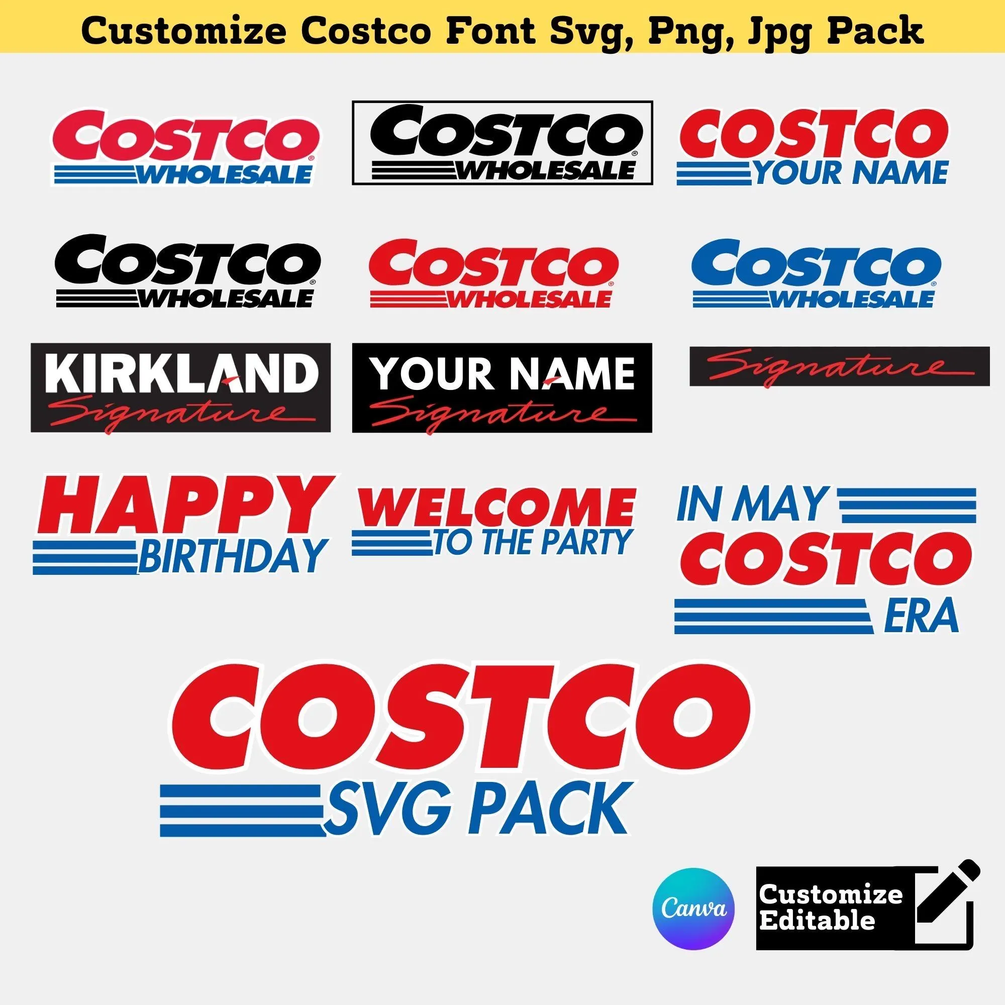 Customizable Costco Font SVG Pack — Step-by-Step DIY Woodworking Plans PDF Blueprint