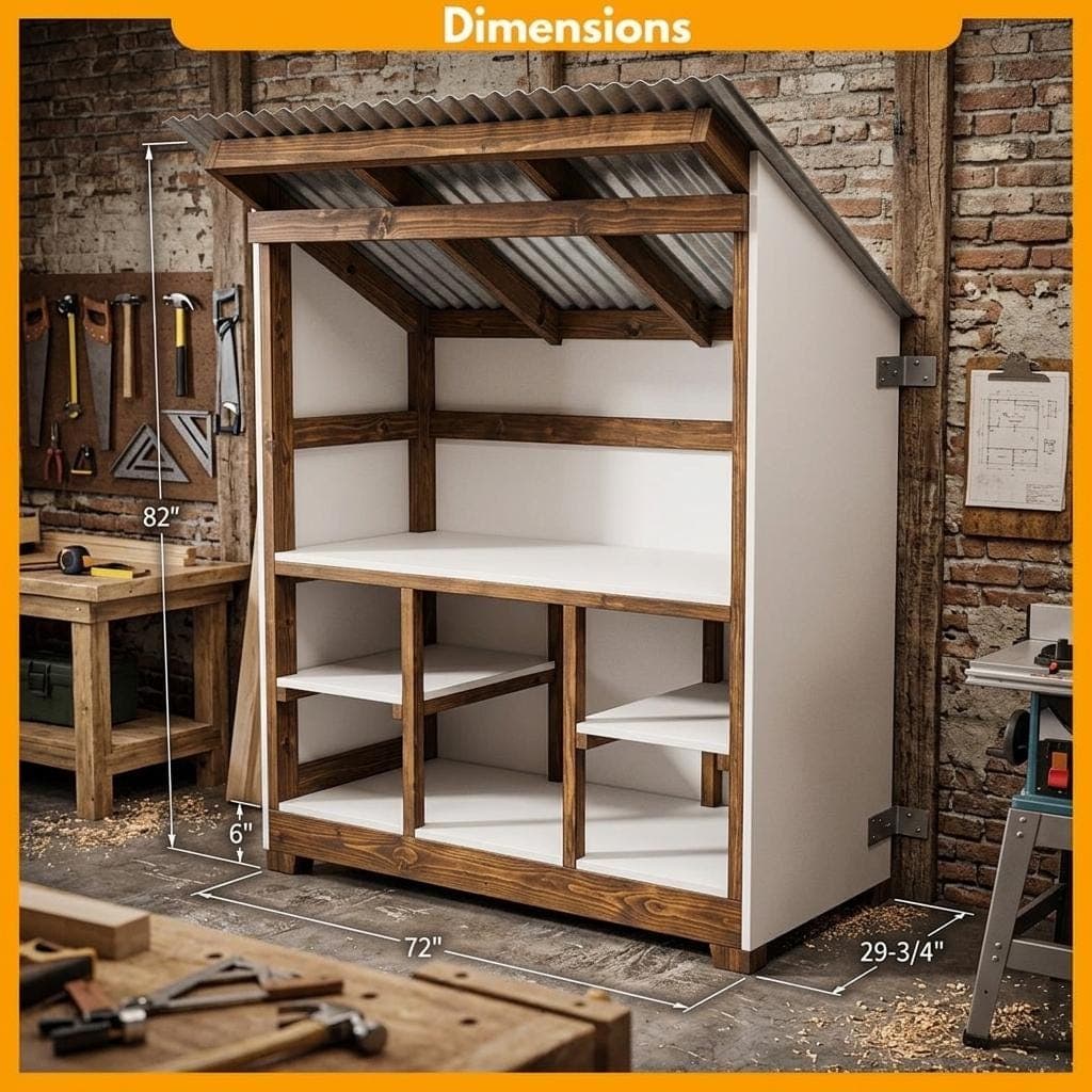 DIY Farm Stand Plans — Step-by-step 3D assembly diagram
