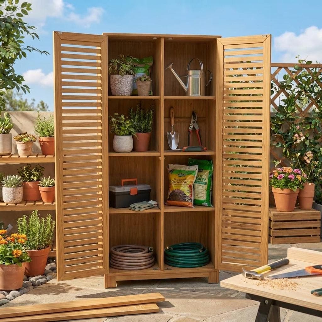 Tall Outdoor Storage Cabinet Plans — Step-by-Step DIY Woodworking Plans PDF Blueprint
