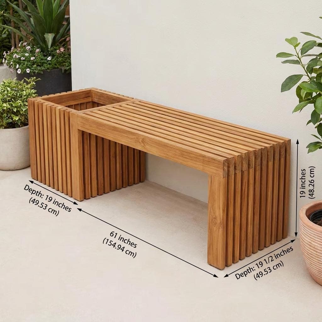 Planter Bench Woodworking Plans — Step-by-step 3D assembly diagram