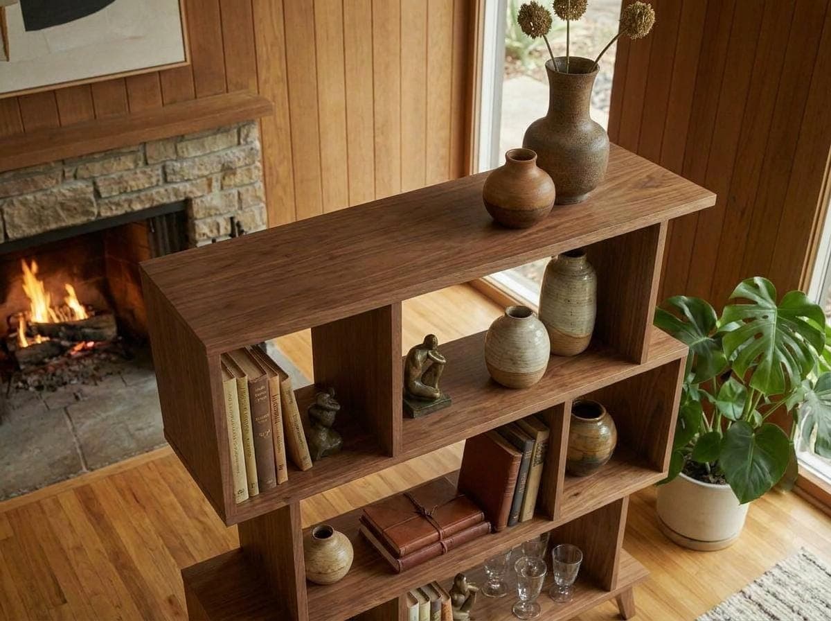 Mid-Century Modern Bookshelf Plans — Detail view 9