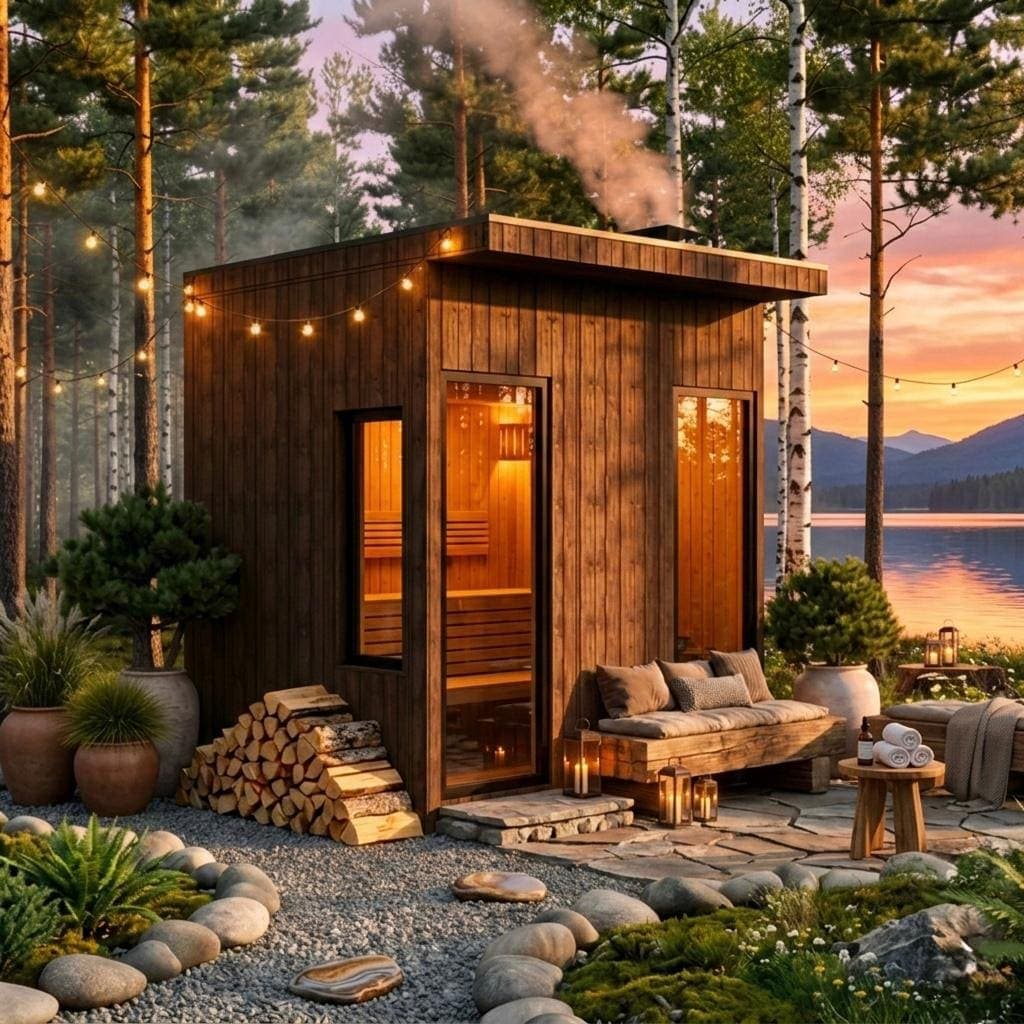 Modern Outdoor Sauna Plans — Step-by-Step DIY Woodworking Plans PDF Blueprint