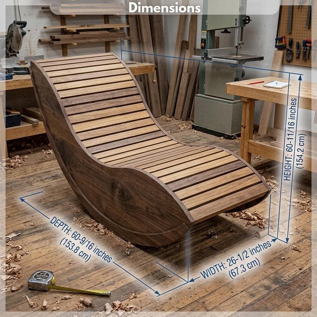 Arc Rocking Lounger Chair Plans — Step-by-step 3D assembly diagram