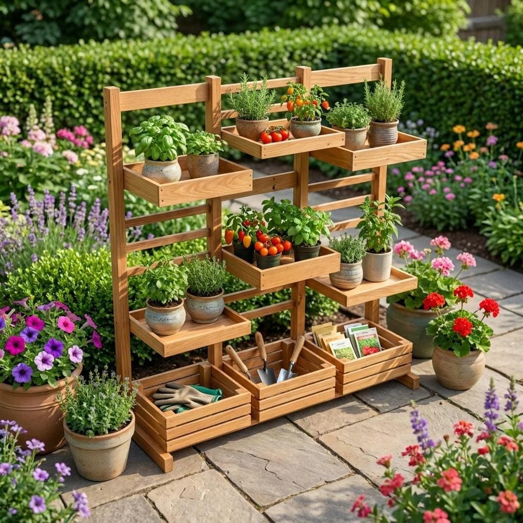 Tiered Plant Stand Plans — Step-by-Step DIY Woodworking Plans PDF Blueprint