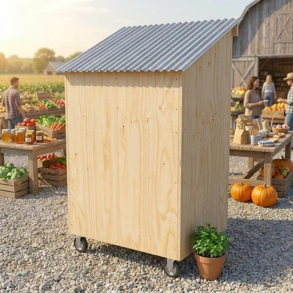 DIY Farmstand Plans — Finished build photo