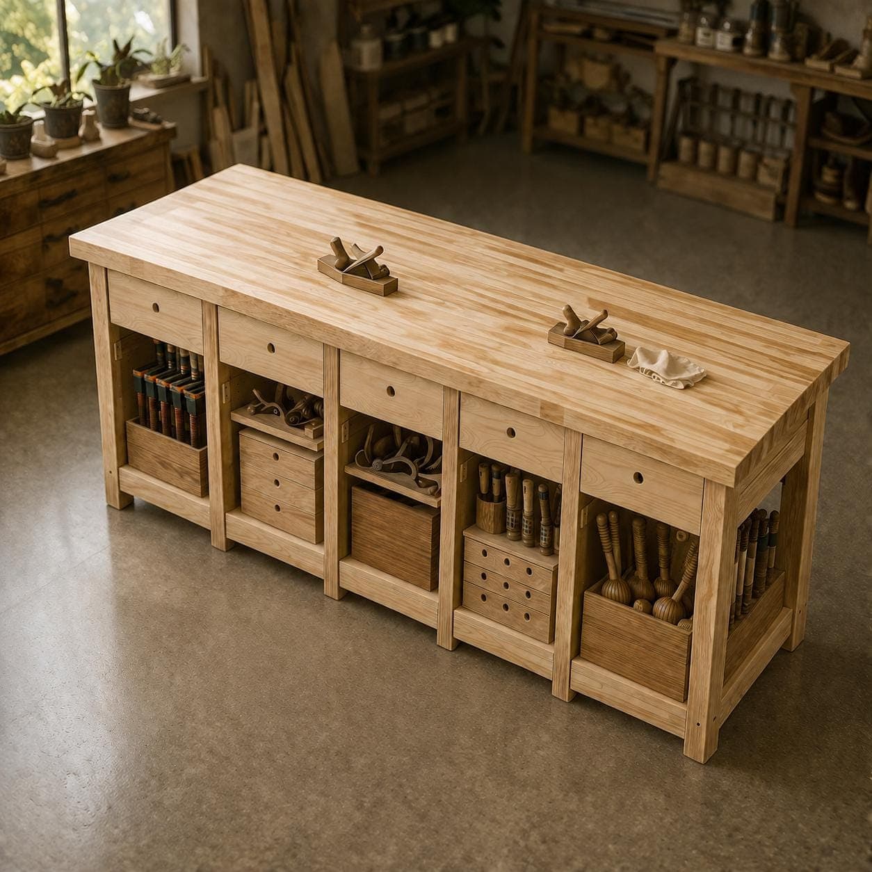 Modular Workbench Plans — Finished build photo