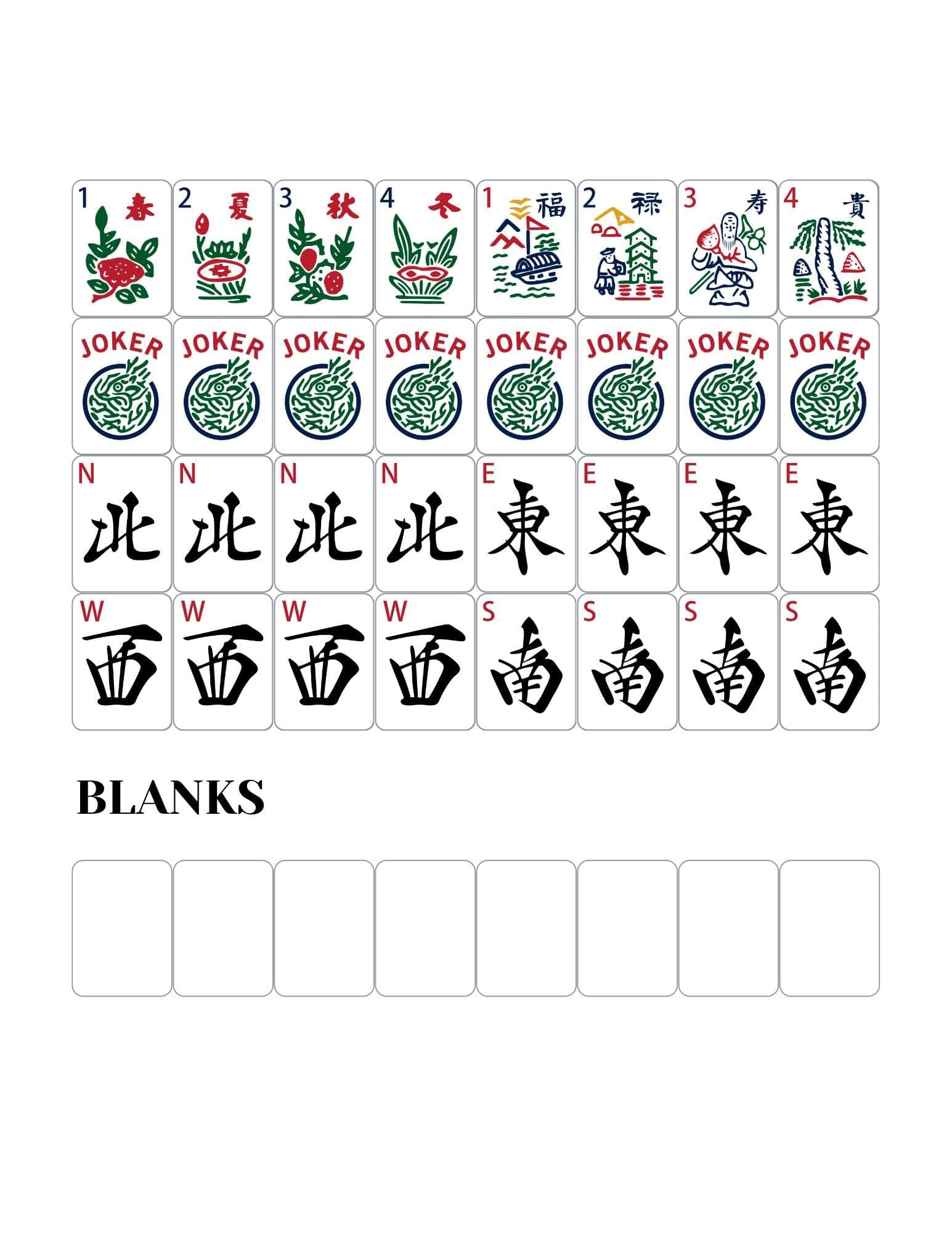 Printable American Mahjong Tiles PDF — Material and lumber overview