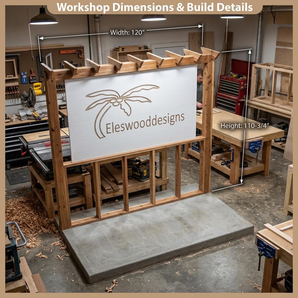 DIY Outdoor TV Stand Plans — Step-by-step 3D assembly diagram