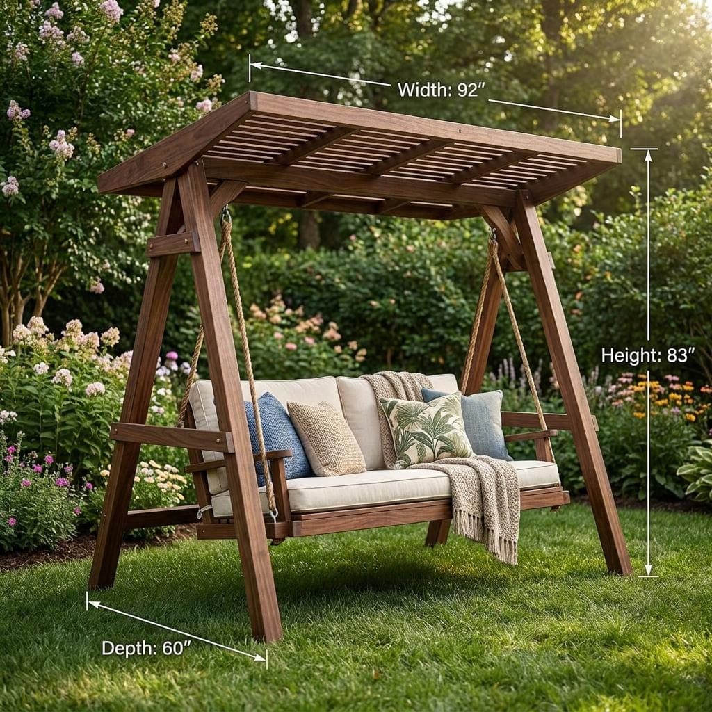 Arbor Swing Plans — Step-by-step 3D assembly diagram